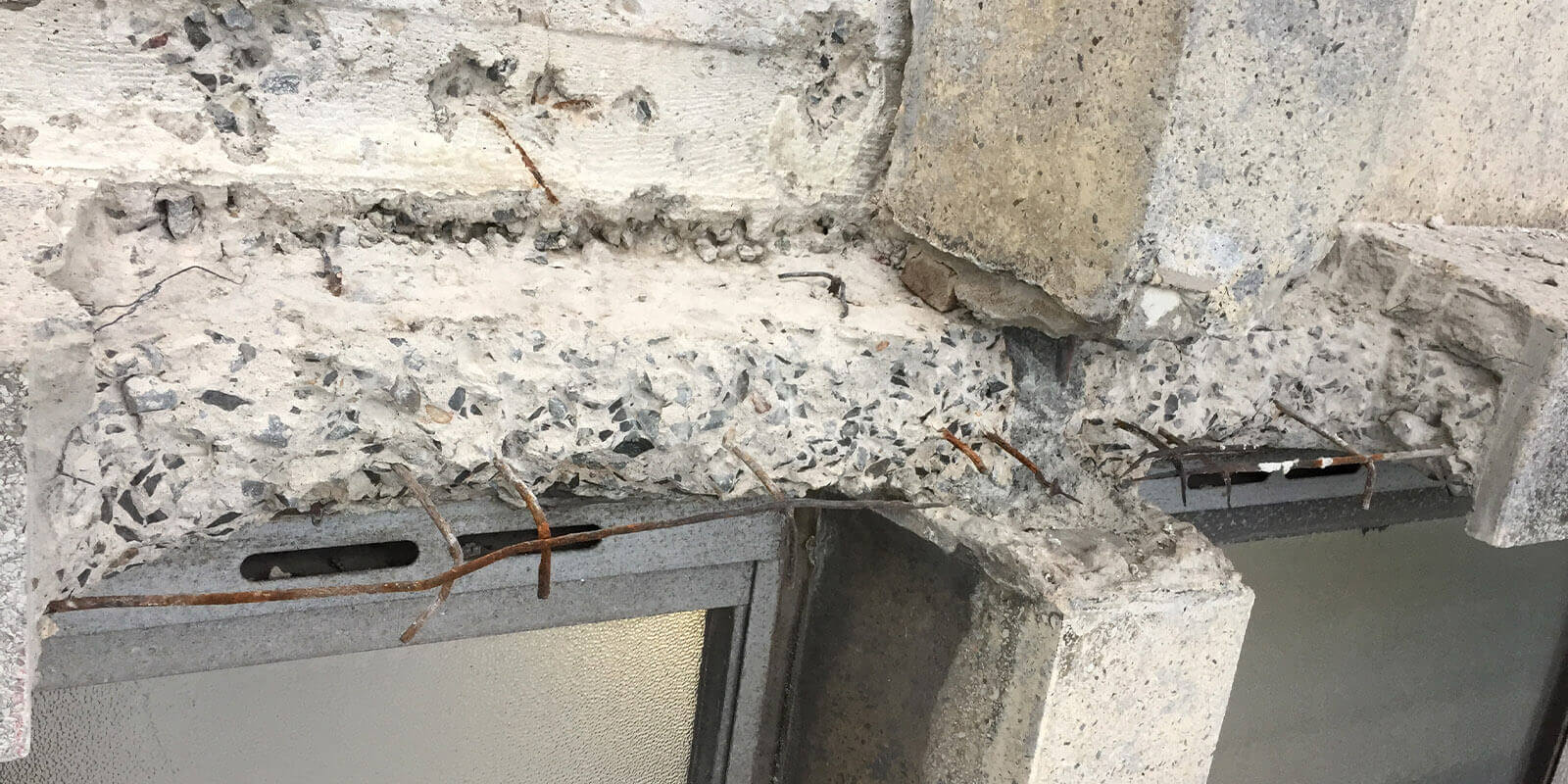 Exposed Rusted Reinforcement - Concrete Cancer - Remedial Building Services