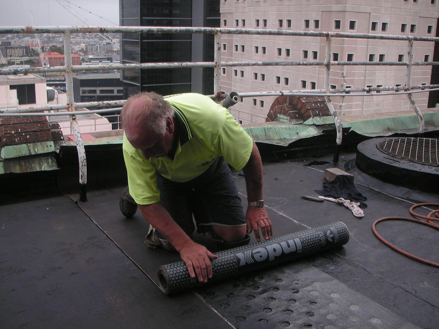 Installing Layered Sheet Membrane - Waterproofing Specialist - Remedial Building Services