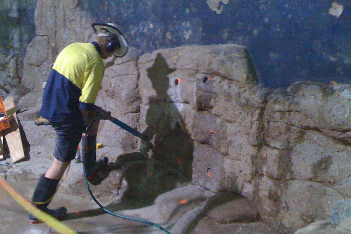 Hydro-Blasting Of Walls To Remove Old Concrete - Building Maintenance - Remedial Building Services